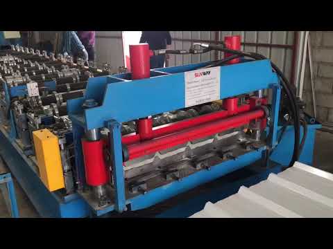 Cutting unit on a metal forming line