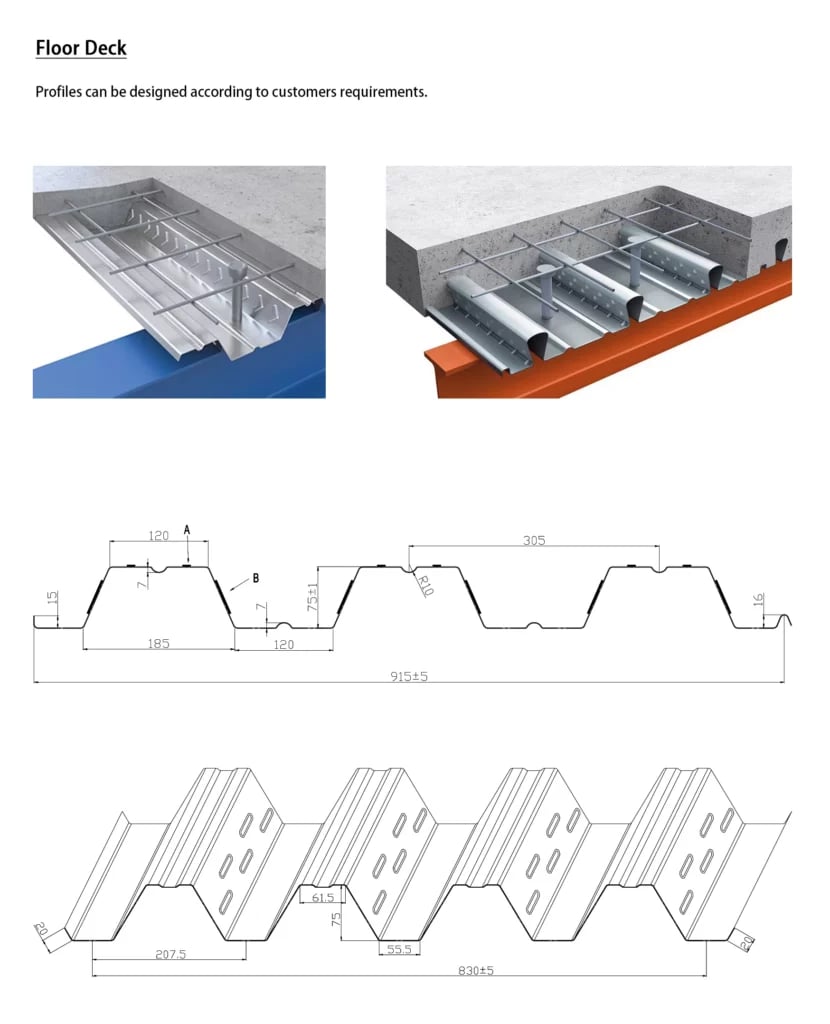 Planos técnicos de perfiles metálicos