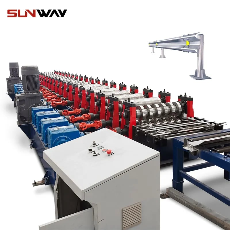 3 Waves Highway Guardrail Roll Forming Machine