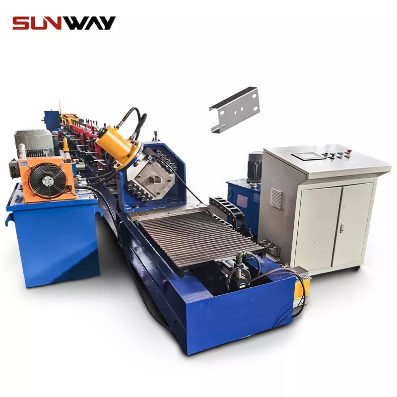 Auto Size Changeable C U Purlin Roll Forming Machine