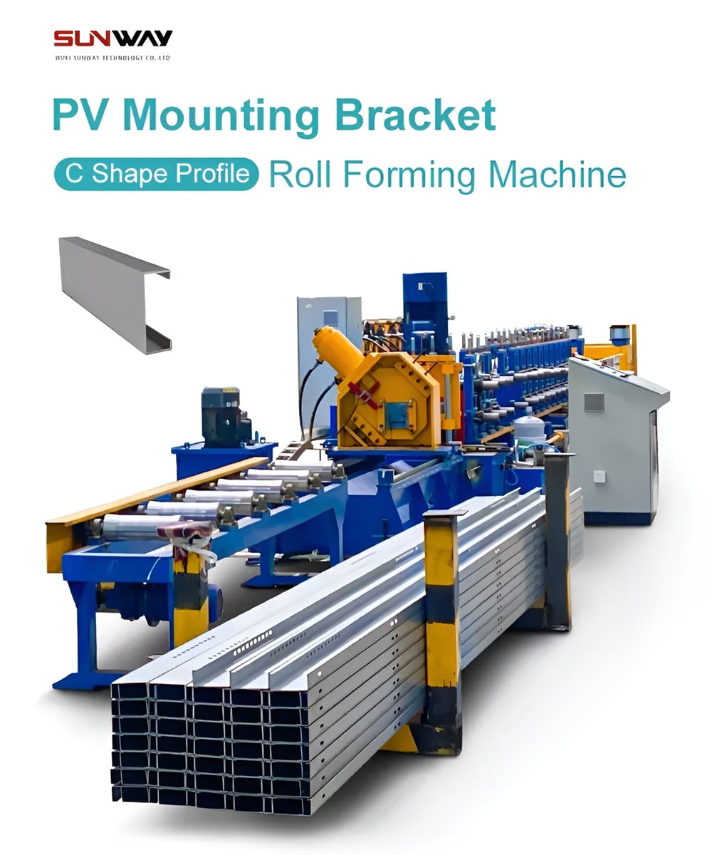 PV Mounting Bracket C Shape Profile Roll Forming Machine