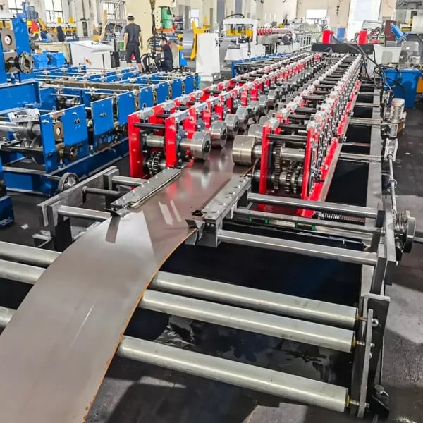 Máquina formadora de rollos de placa de caja